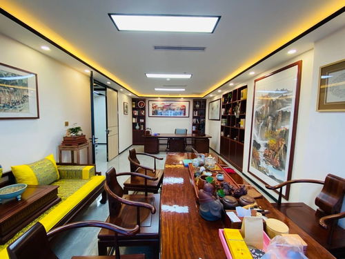 带家具办公室出租 户型方正高层 大前台 对电梯出租 办公楼租赁 北京我爱我家